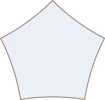 Right angled pentagon